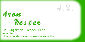 aron wester business card